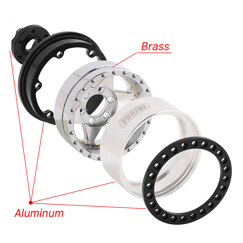 INJORA 1.9" Super Heavy Brass & Aluminum Beadlock Wheels Offset -10mm for 1/10 RC Crawlers (4) (W1958) 27 INJORA 1.9" Super Heavy Brass & Aluminum Beadlock Wheels Offset -10mm for 1/10 RC Crawlers (4) (W1958)