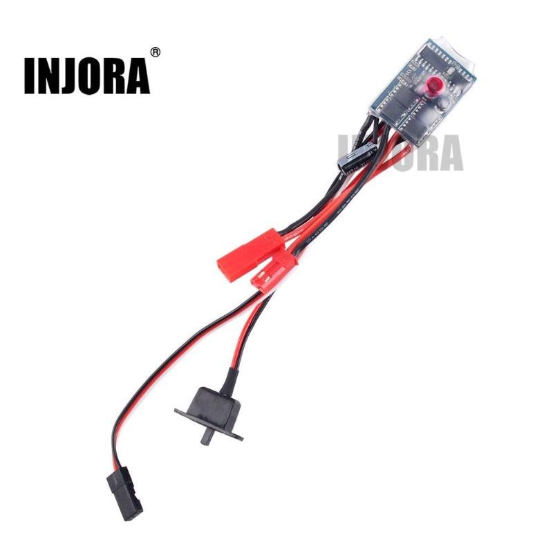 INJORA 10A Brushed ESC Speed Controller for 1/12 1/16 1/18 1/24 RC Car